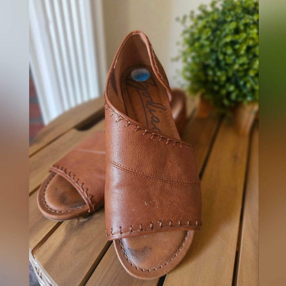 Zodiac Brown Leather Sandals